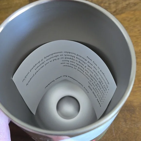 Kate Spade ♠️ Christmas “Deck the Halls” Stainless Steel Drink Tumbler W/Lid - Picture 3 of 4